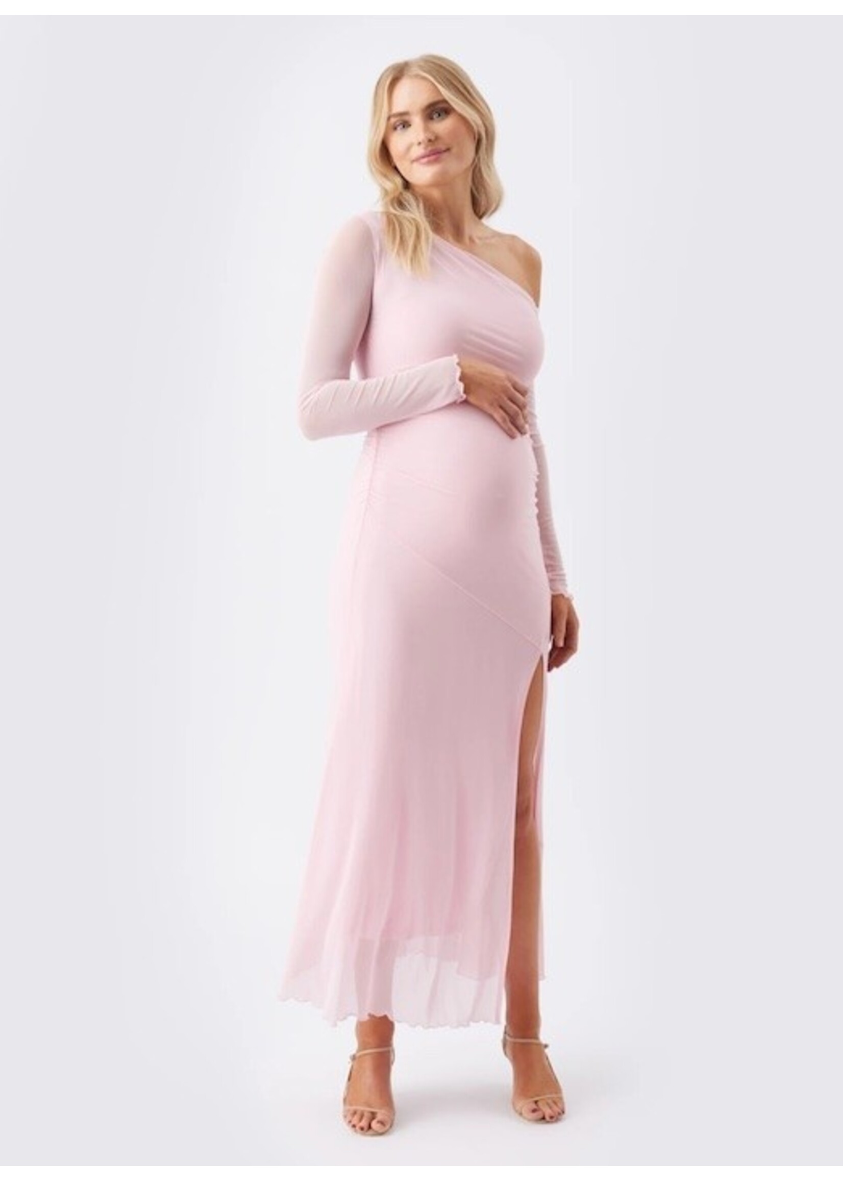 Ripe Maternity Ripe Maternity, Freya Off Shoulder Mesh Maternity Dress || Blossom