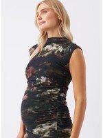 Ripe Maternity Ripe Maternity, Vella Mesh Floral Print Maternity Dress || Black