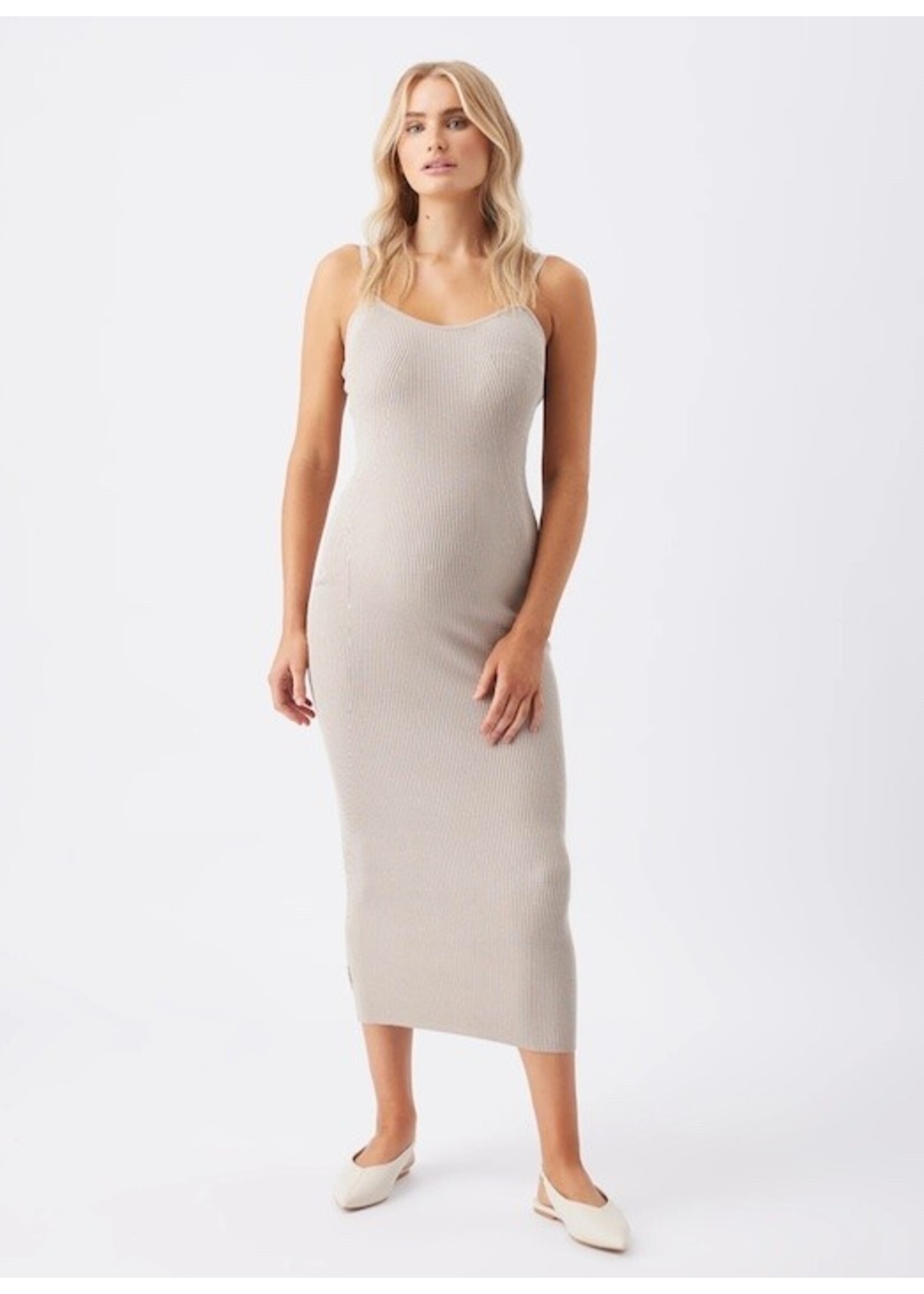 Ripe Maternity Ripe Maternity, Celine Rib Knit Dress || Stone