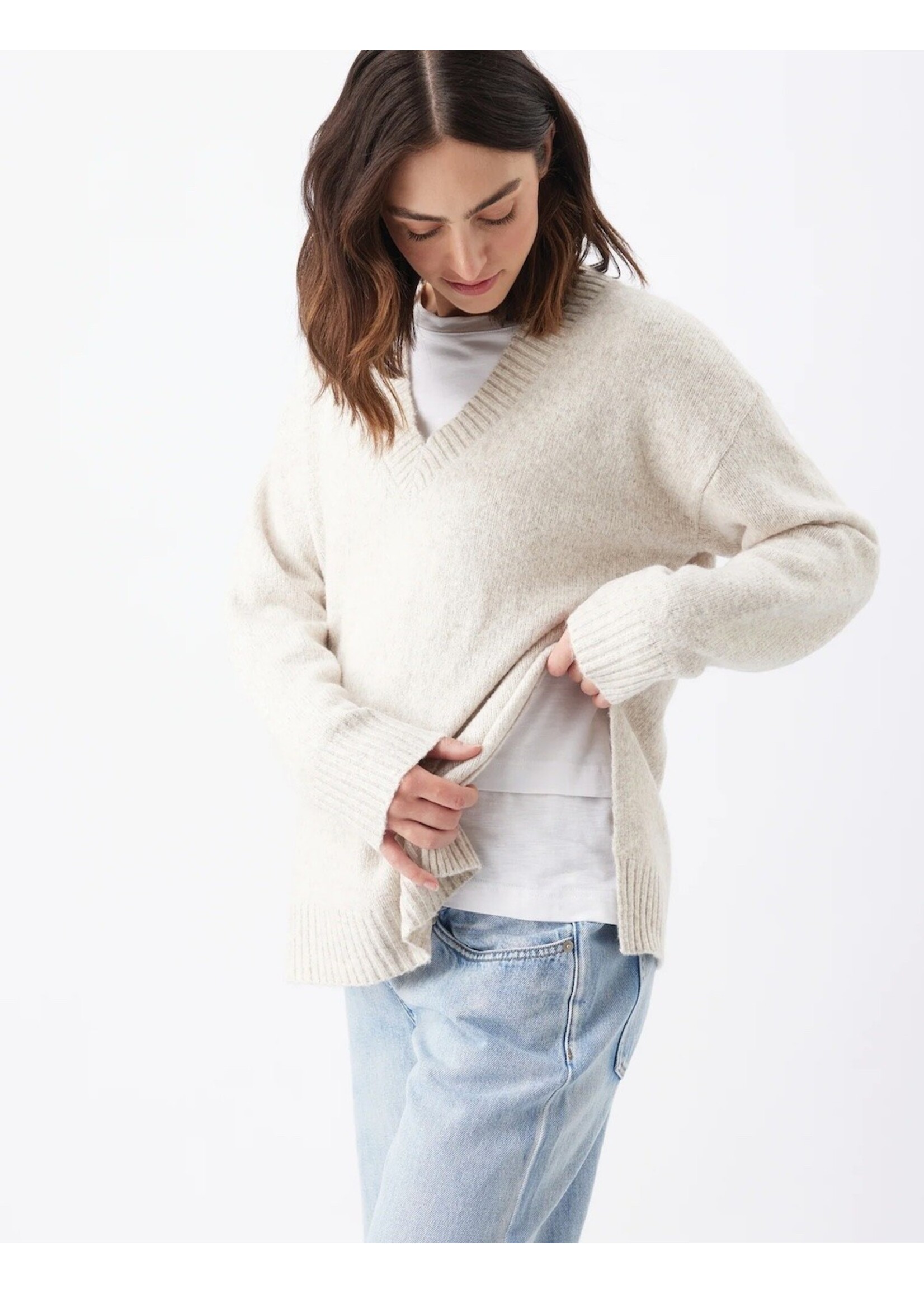 Ripe Maternity Ripe Maternity, Vera Maternity & Nursing Knit || Oat Marle