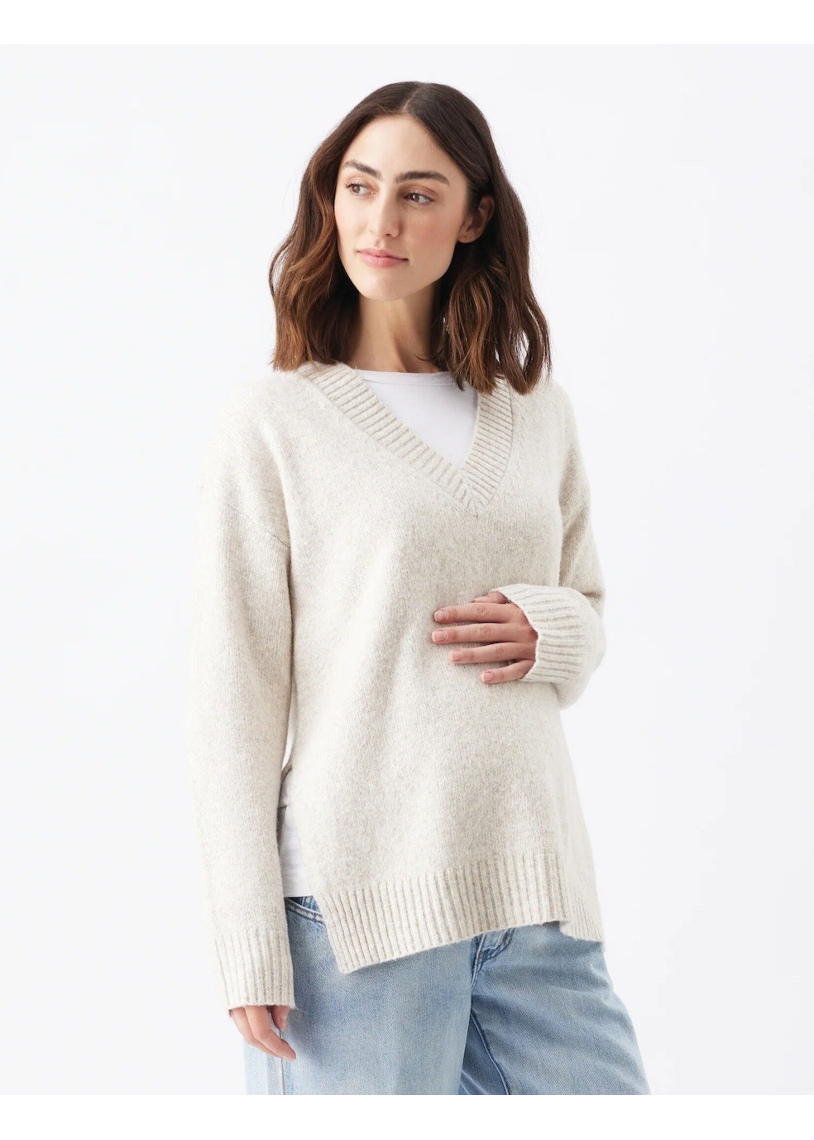 Ripe Maternity Ripe Maternity, Vera Maternity & Nursing Knit || Oat Marle