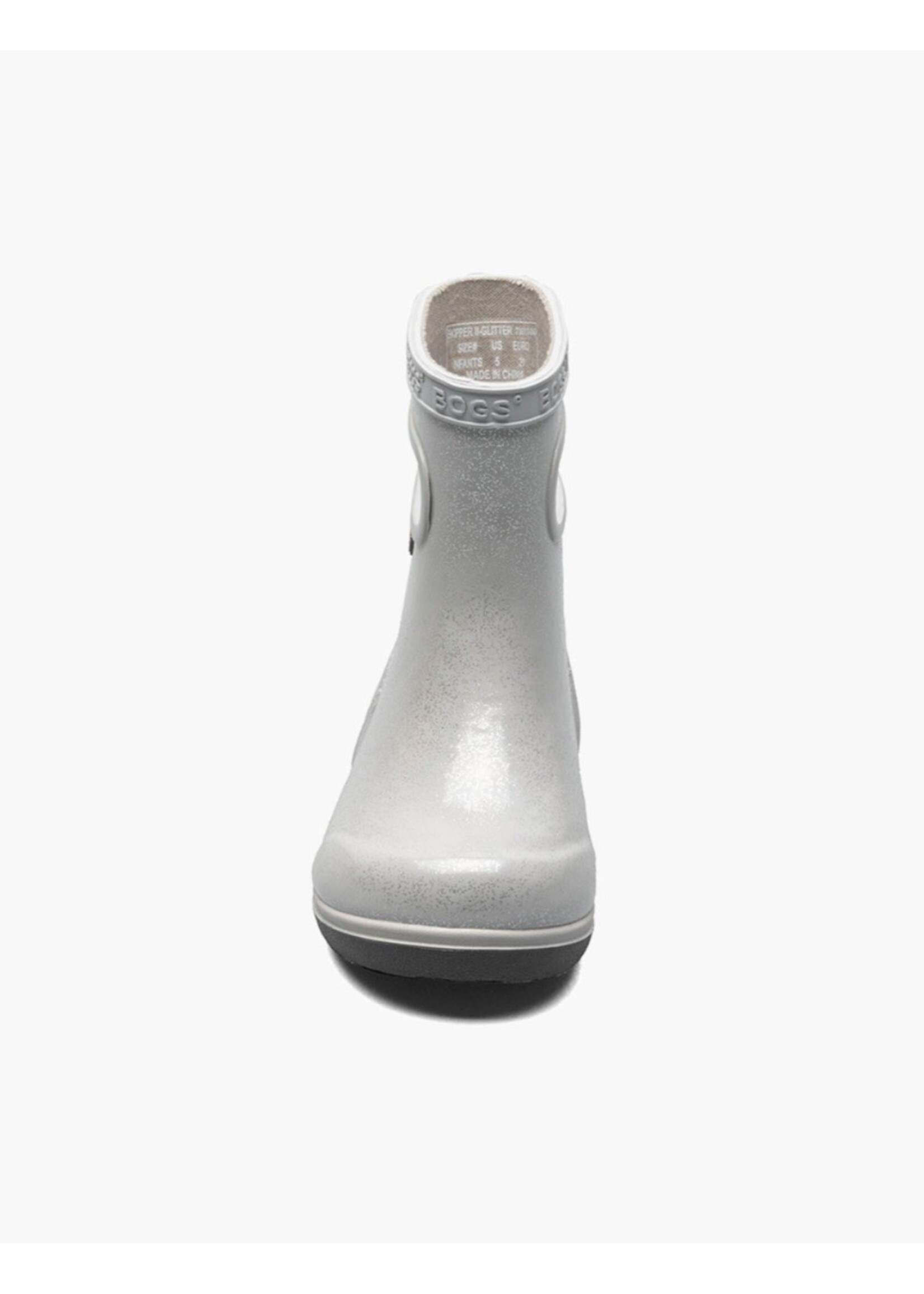 Bogs Bogs, Skipper II Glitter Kids' Rainboot || Silver