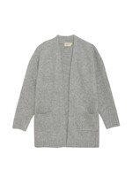 Creamie Creamie, Long Knit Cardigan || Light Grey Melange