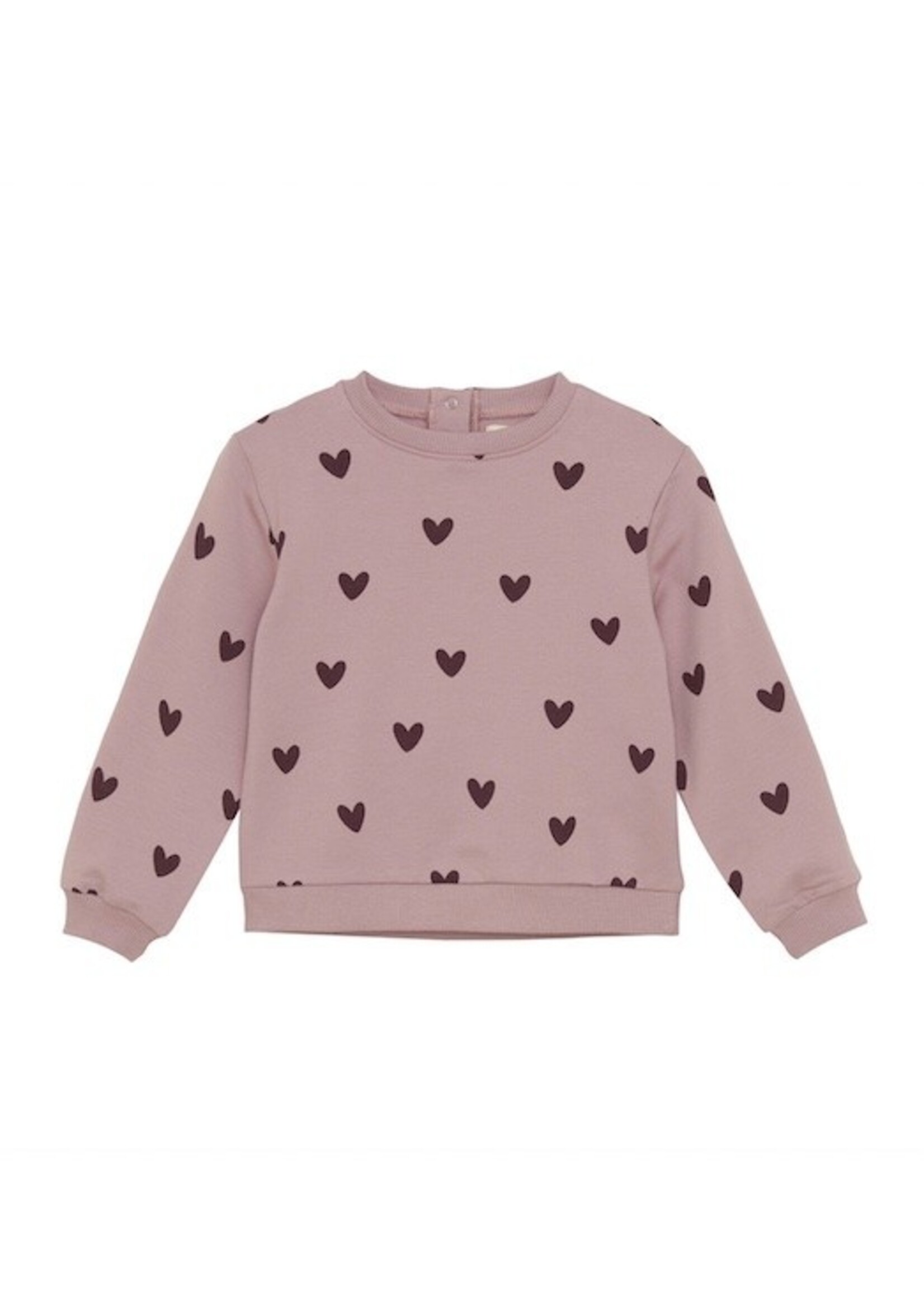 Creamie Creamie, Heart Print Sweatshirt || Woodrose