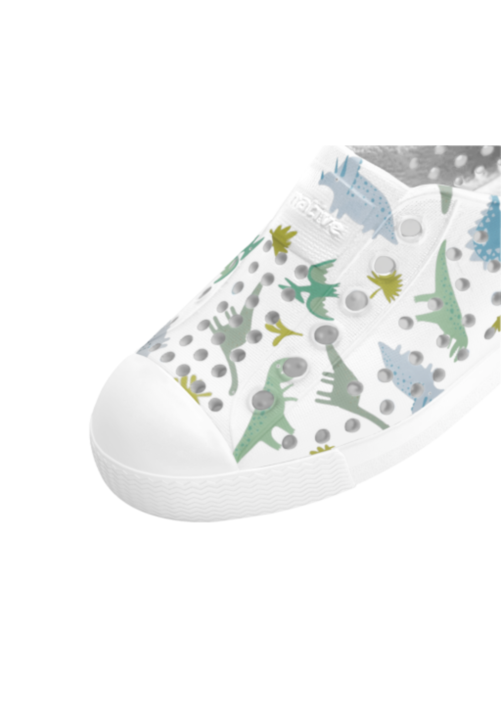 Native Shoes Native Shoes, Jefferson Sugarlite™ Print Child || Shell White / Shell White / Flux Alpine Dino