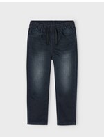 Mayoral Mayoral, Boy Jogger Jeans With Drawstring Waist || Black Denim