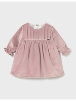Mayoral Mayoral, Newborn Girl Velvet Dress || Petal Pink