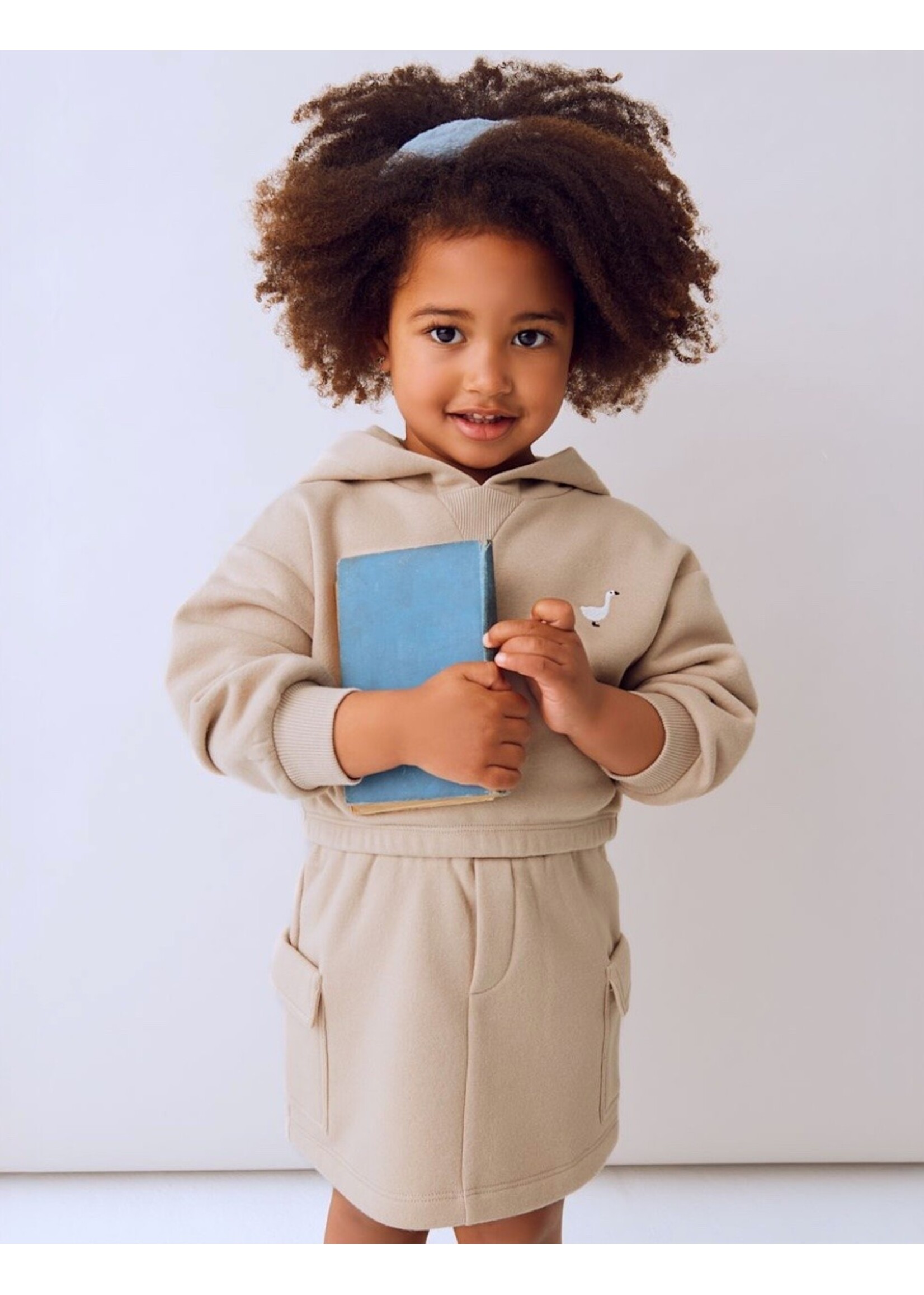 Mayoral Mayoral, Girl Sweatshirt and Cargo Skirt Set || Hazelnut