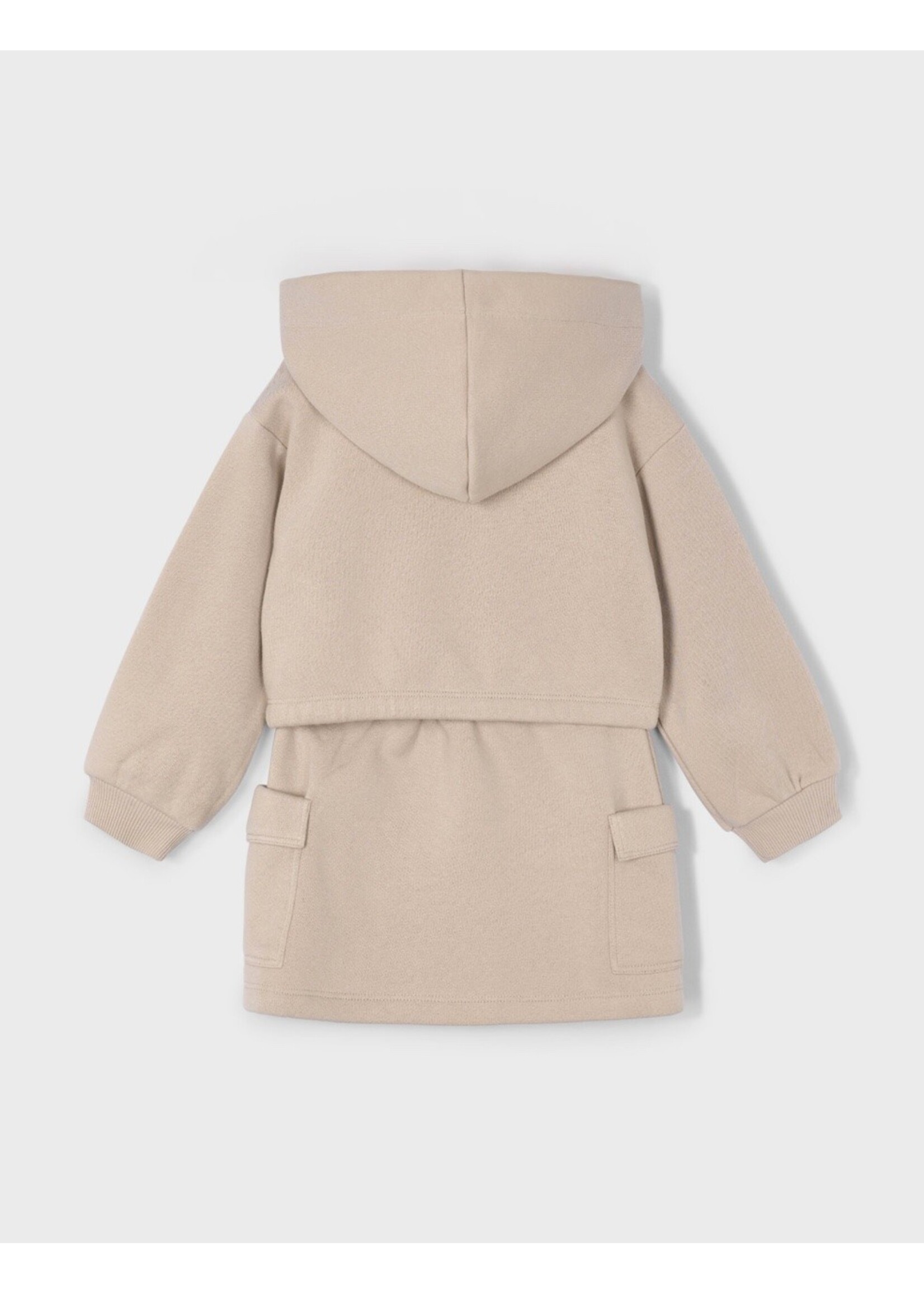 Mayoral Mayoral, Girl Sweatshirt and Cargo Skirt Set || Hazelnut