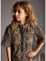 Creamie Creamie, Print Denim Dress  || Loepard