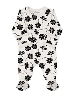 Coccoli Coccoli, Daisy Print Modal Zipper Footie || Beige