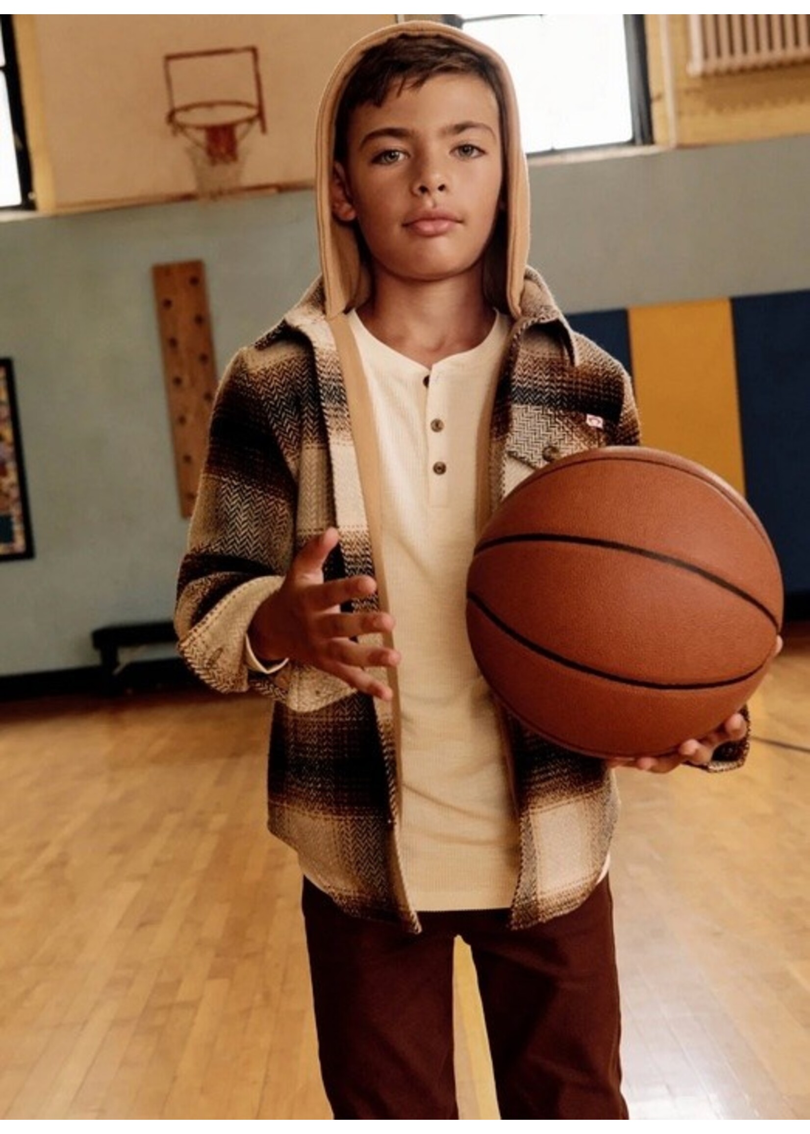 Appaman Appaman, Glen Hooded Shirt || Lumber Plaid