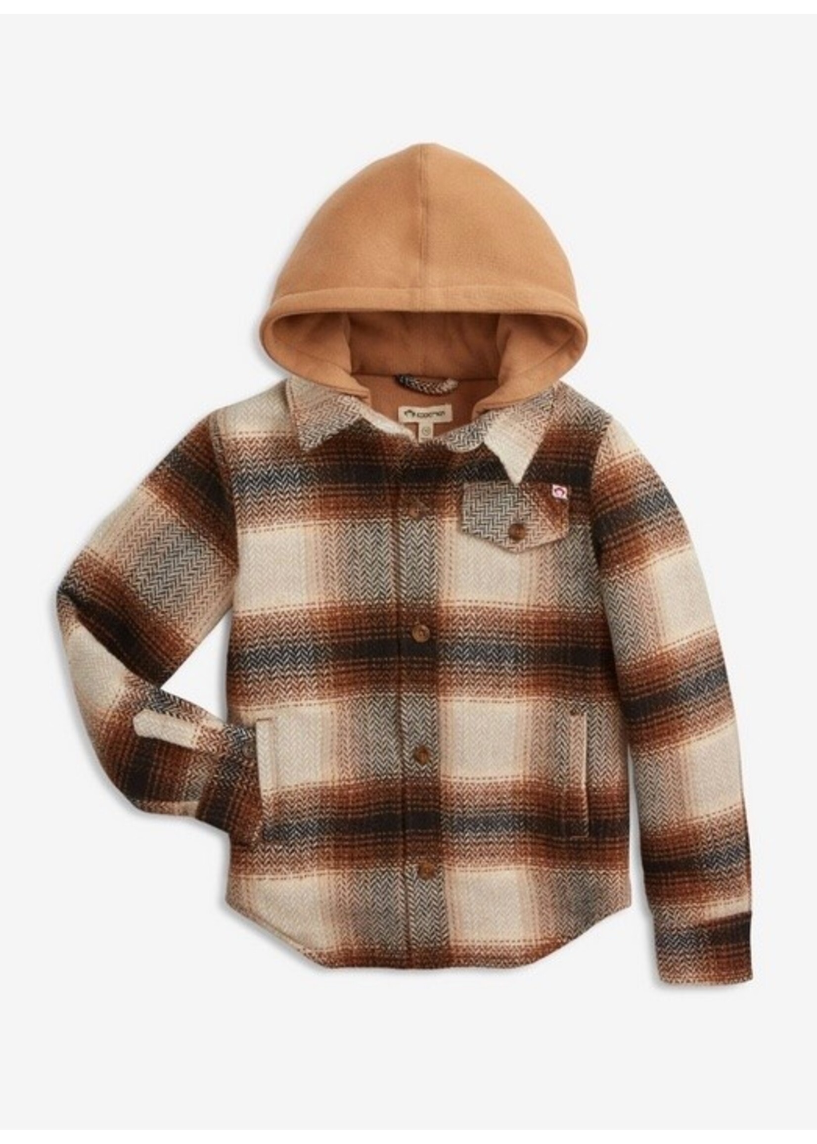 Appaman Appaman, Glen Hooded Shirt || Lumber Plaid