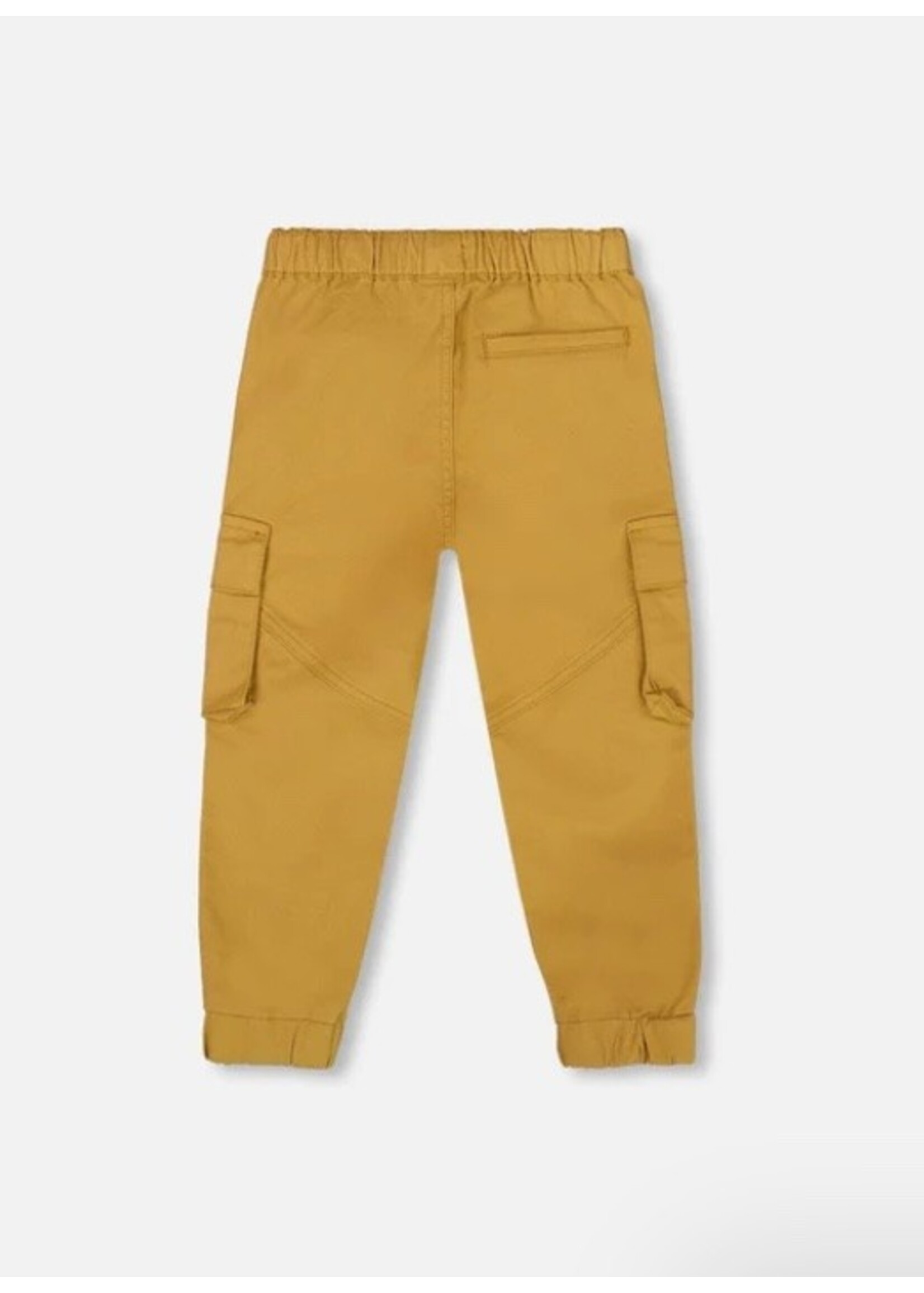 Deux Par Deux Deux Par Deux, Twill Jogger Cargo Pants || Ochre