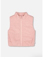 Deux Par Deux Deux Par Deux, Corduroy Puffy Sleeveless Vest || Dusty Pink