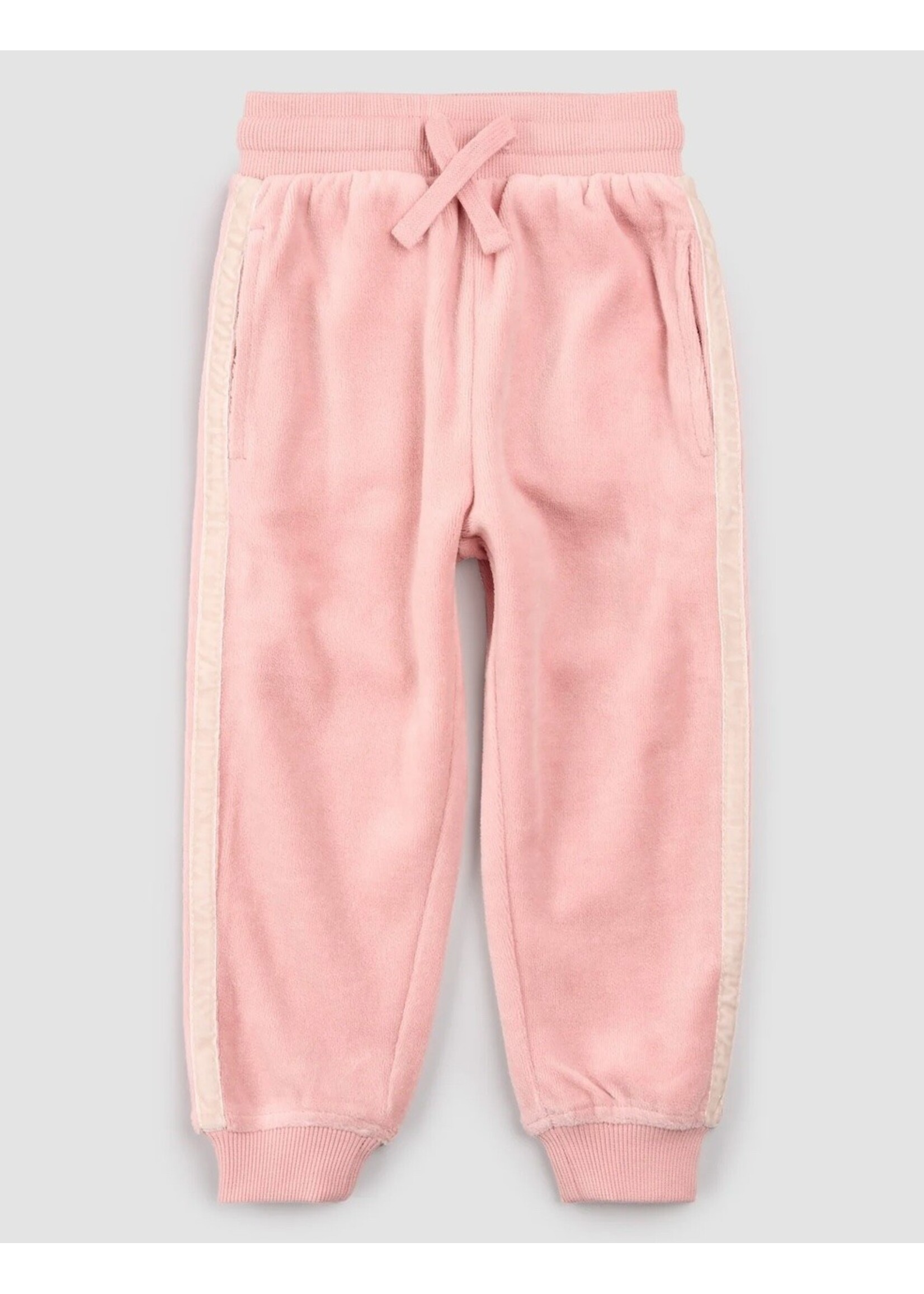 Miles the Label Miles The Label, Retro Stripe Velour Joggers || Miles Pink