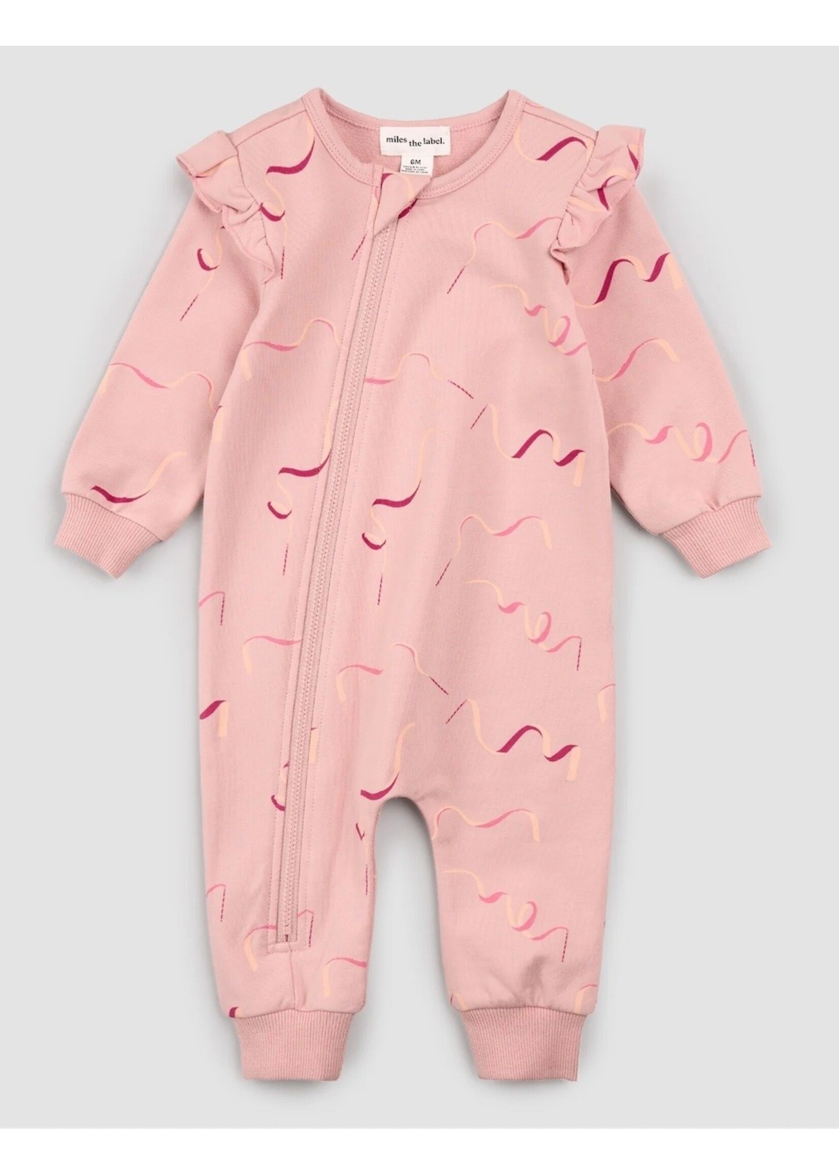 Miles the Label Miles the Label, Ribbon Print Playsuit || Miles Pink