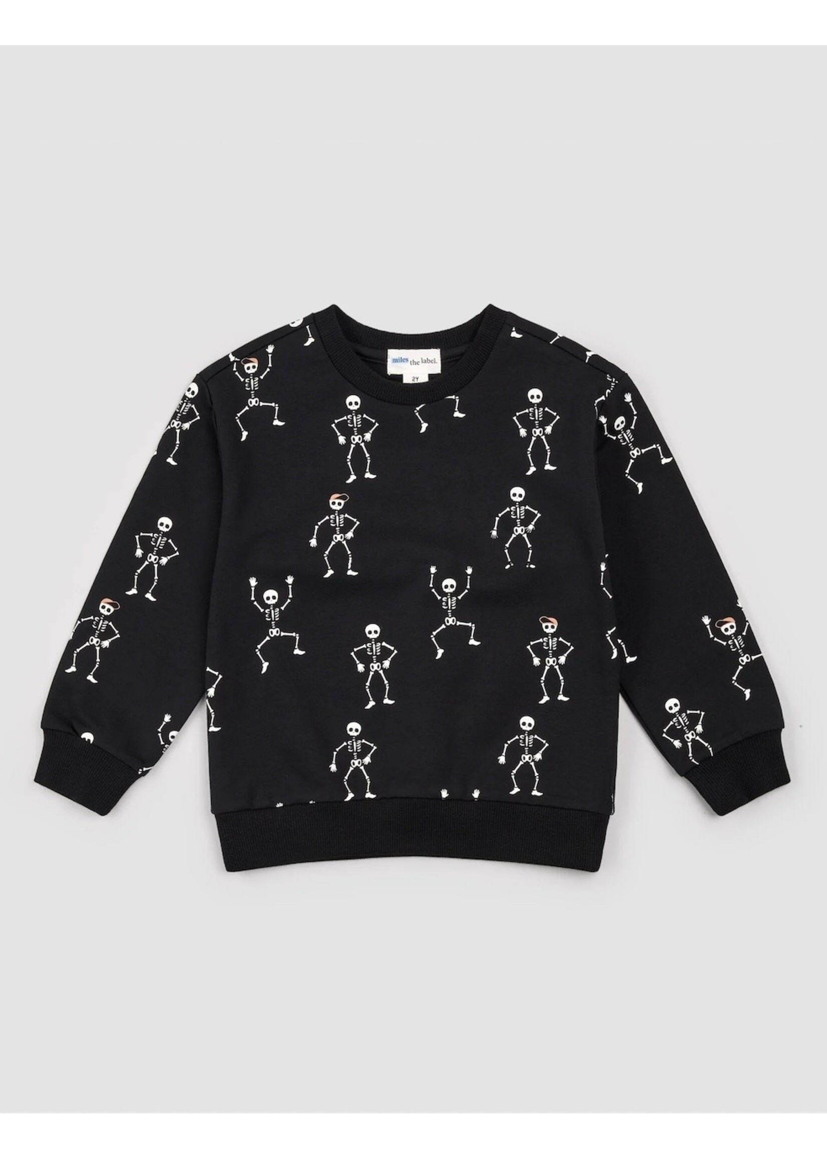 Miles the Label Miles the Label, Dancing Glow-in-the-Dark Skeletons Sweatshirt || Black