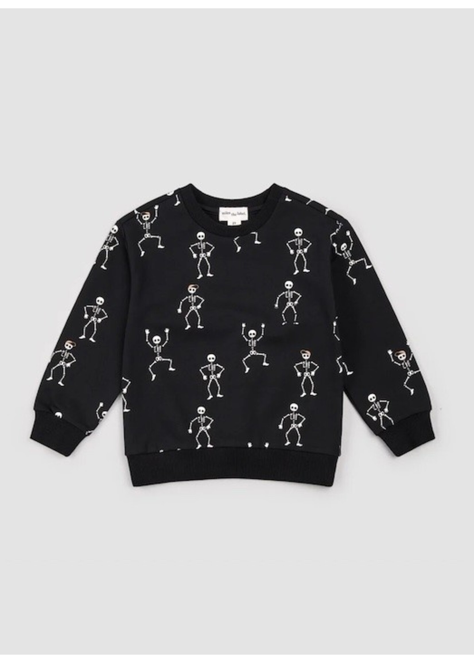 Miles the Label Miles The Label,  Dancing Glow-in-the-Dark Skeleton Jogger Set || Black