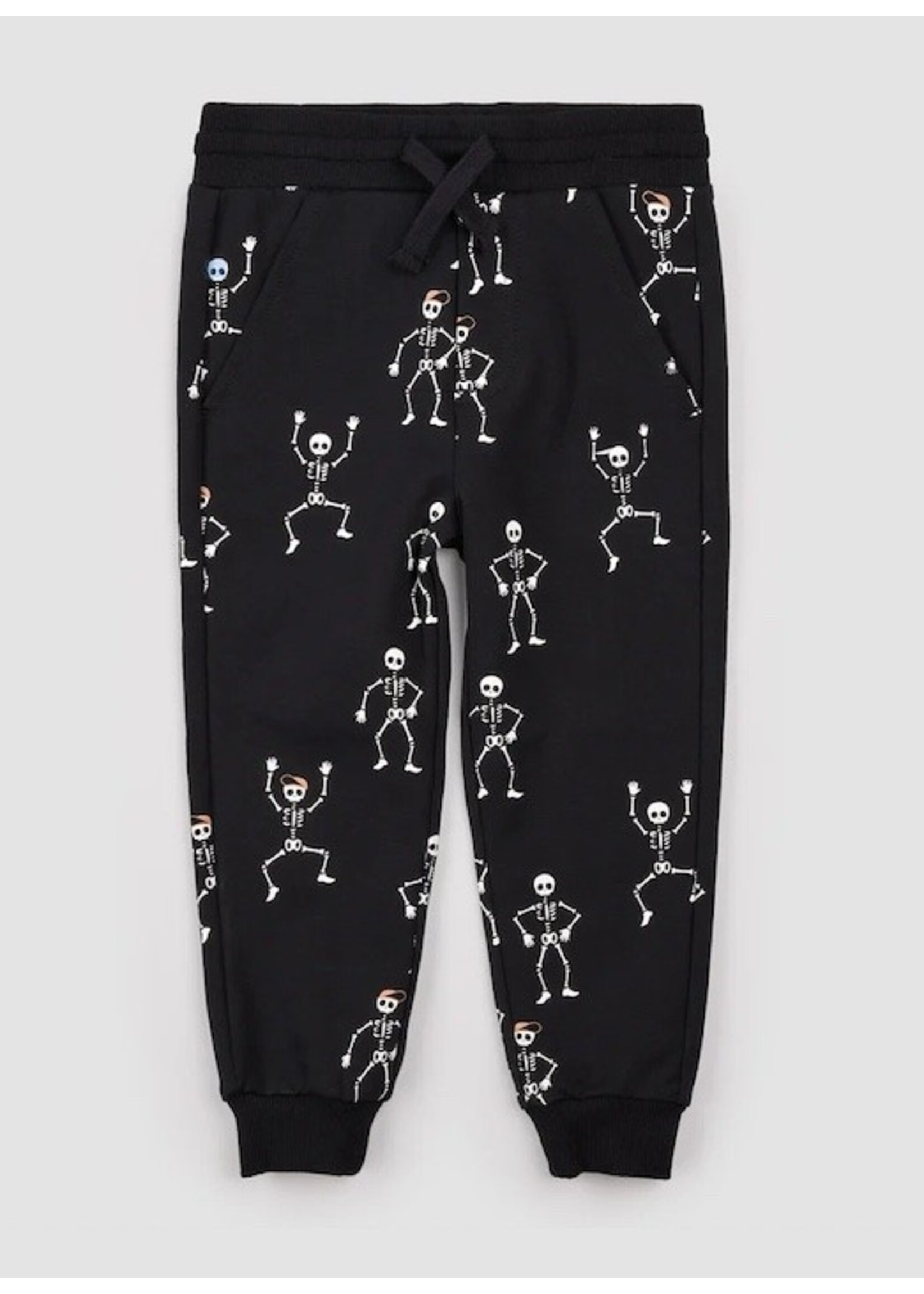 Miles the Label Miles The Label,  Dancing Glow-in-the-Dark Skeleton Jogger Set || Black