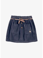 Souris Mini Souris Mini, Corduroy Skirt || Navy Blue