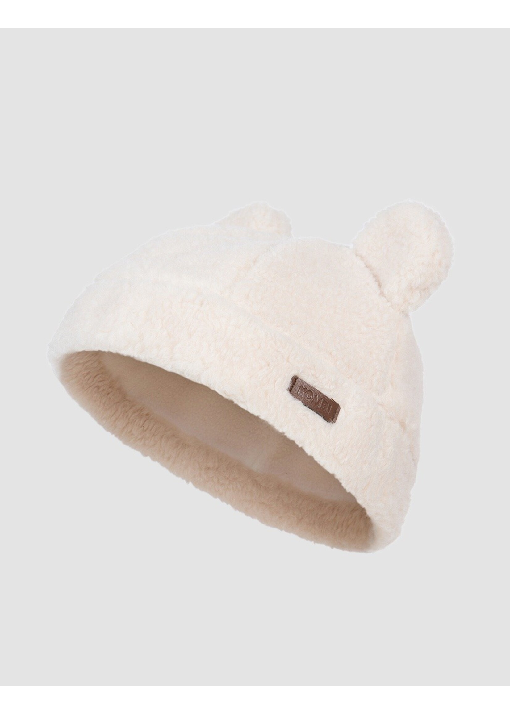 Kombi Kombi, Winnie Bear Ear Baby Hat – Faux Shearling || Moonstone