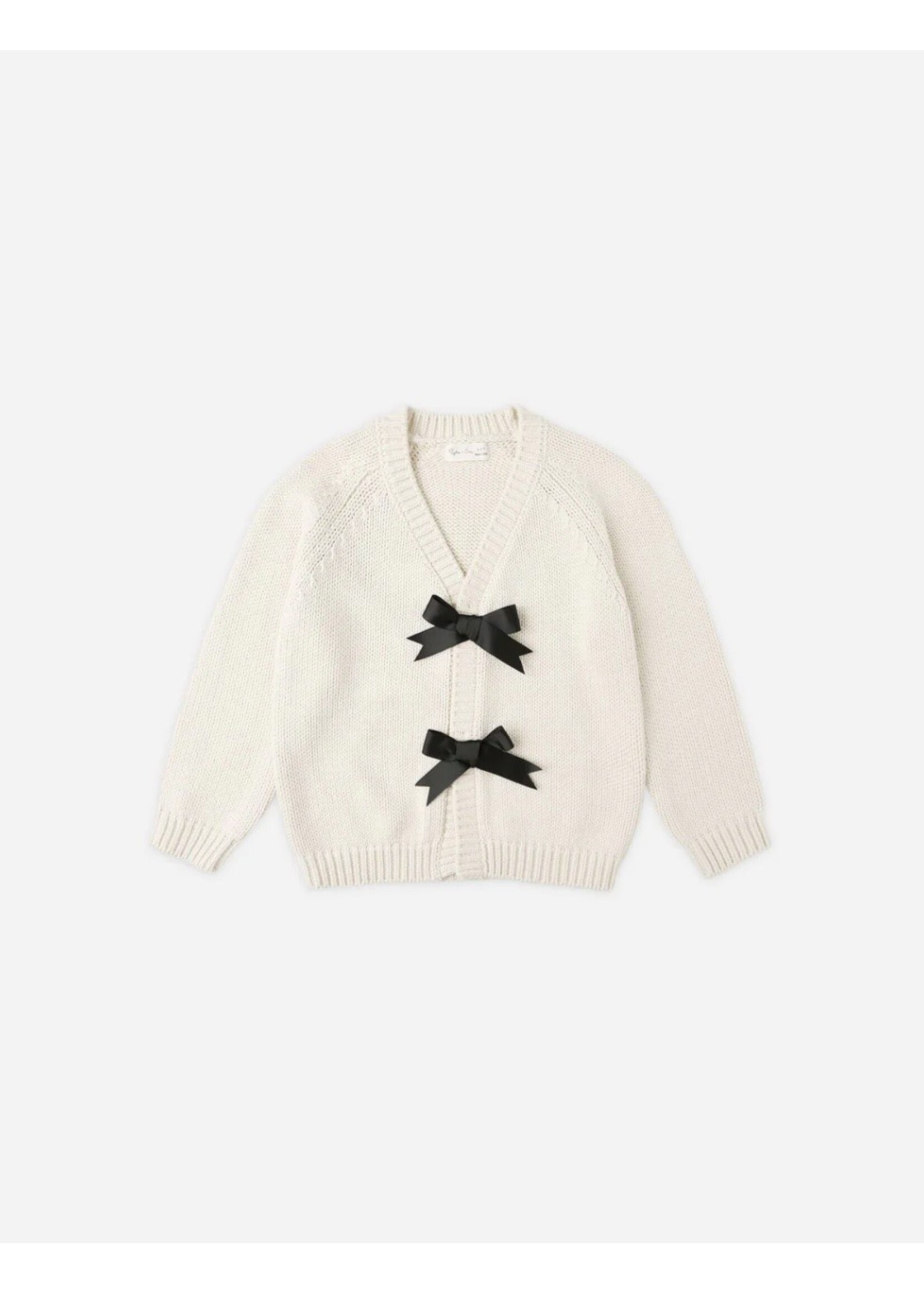 Rylee + Cru Rylee + Cru, Bow Cardigan || Natural