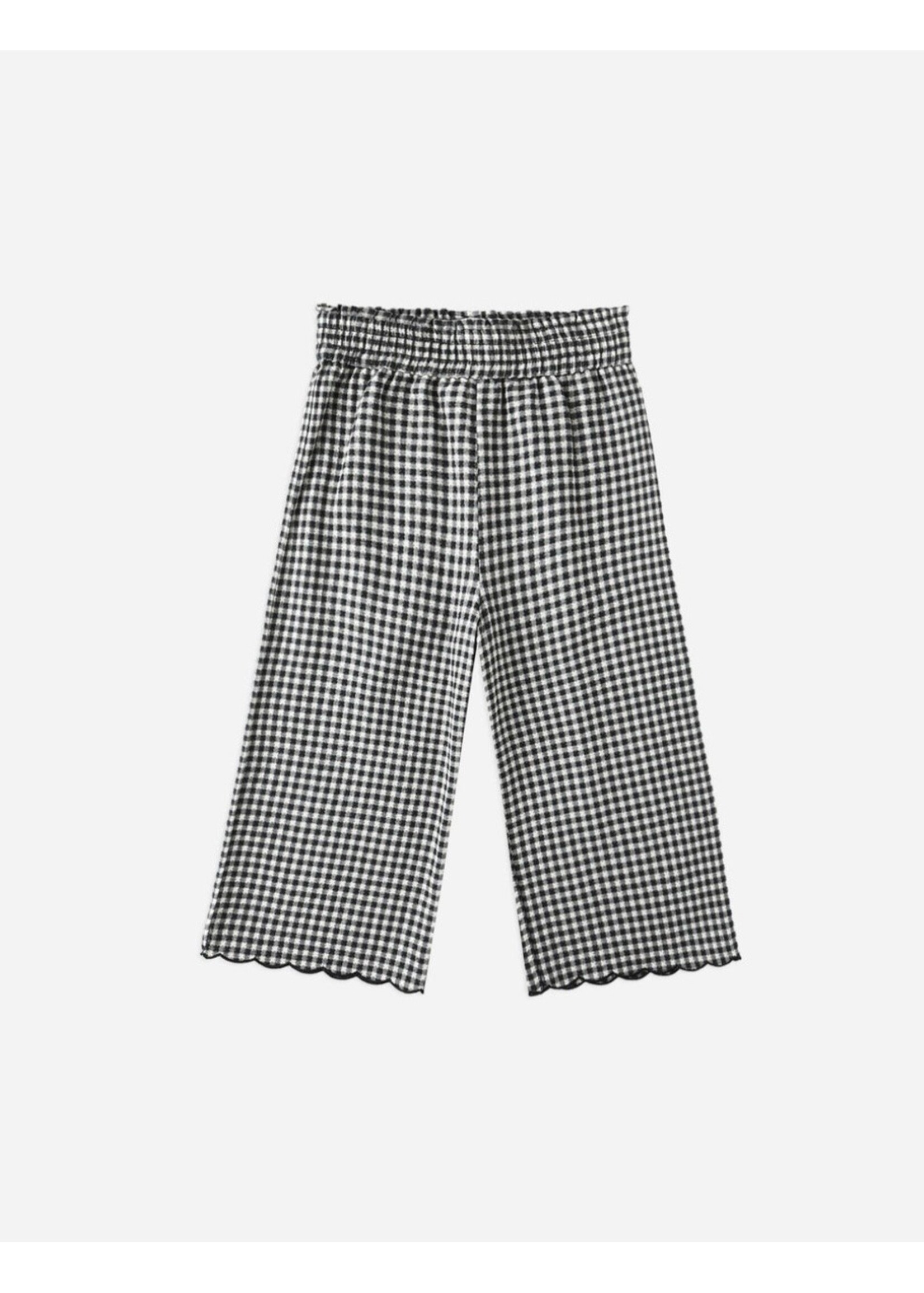 Rylee + Cru Rylee + Cru, Wide Leg Pant || Black Gingham