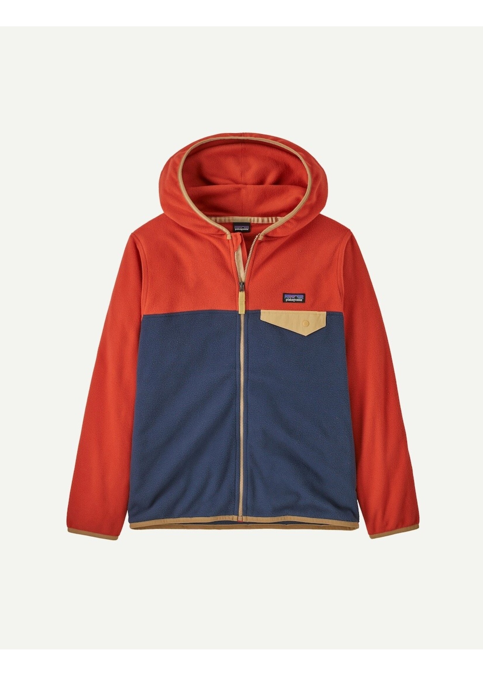 Patagonia Patagonia, Kids' Micro D Snap-T Fleece Jacket || New Navy w/Madder Red