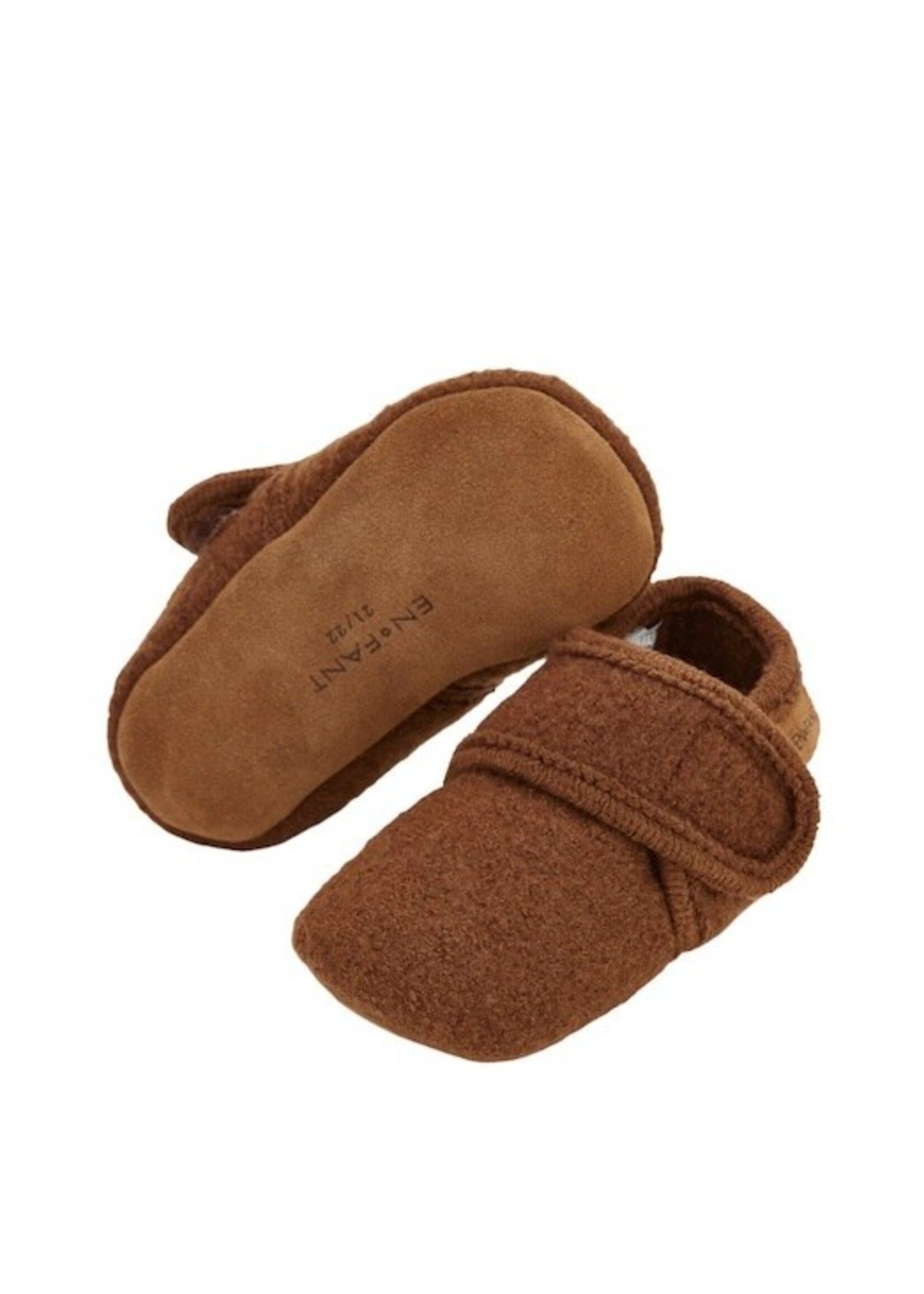 En-Fant Enfant, Wool Baby Slippers || Brown