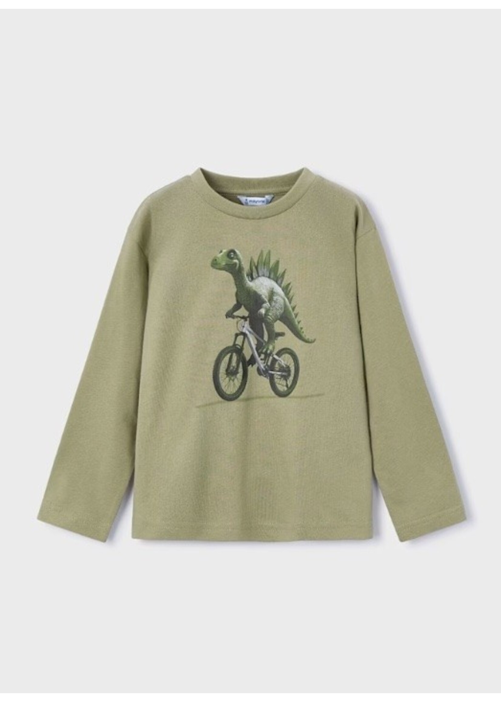 Mayoral Mayoral, Boy Dino Printed Long Sleeve T-Shirt || Pistachio