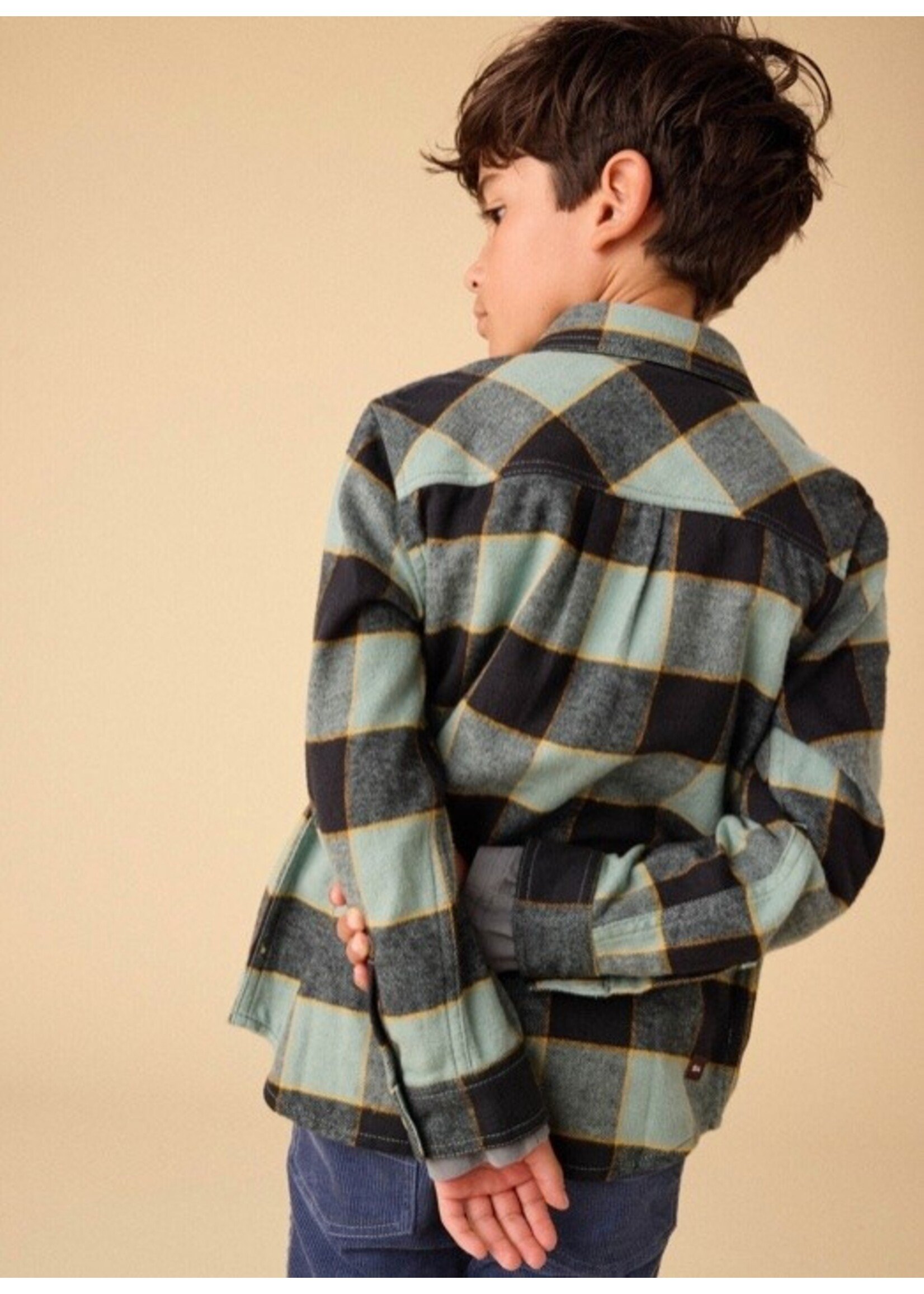 Tea Collection Tea Collection, Flannel Button Up Shirt || Forest Plaid