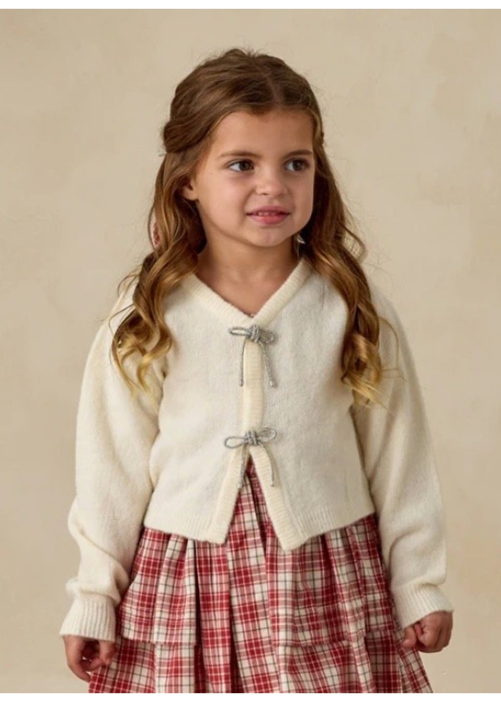 Noralee Noralee, Bow Cardigan || Ivory