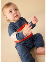 Tea Collection Tea Collection, Colorblock Rugby Baby Romper || Naval Blue