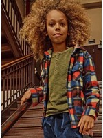 Appaman Appaman, Snow Fleece Shirt || Cherry Blue Check