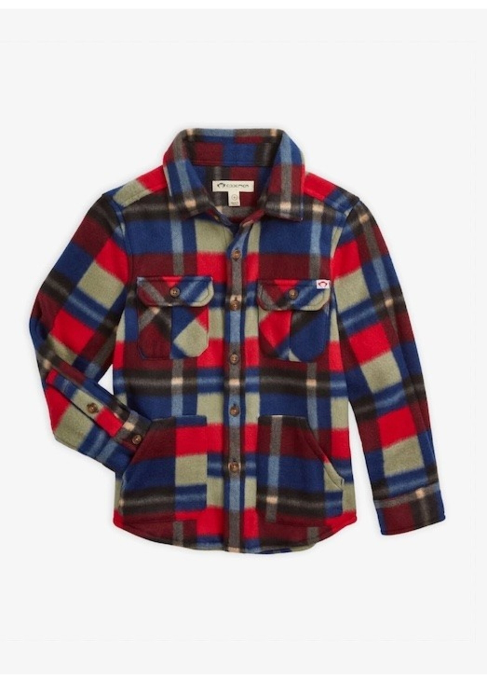 Appaman Appaman, Snow Fleece Shirt || Cherry Blue Check