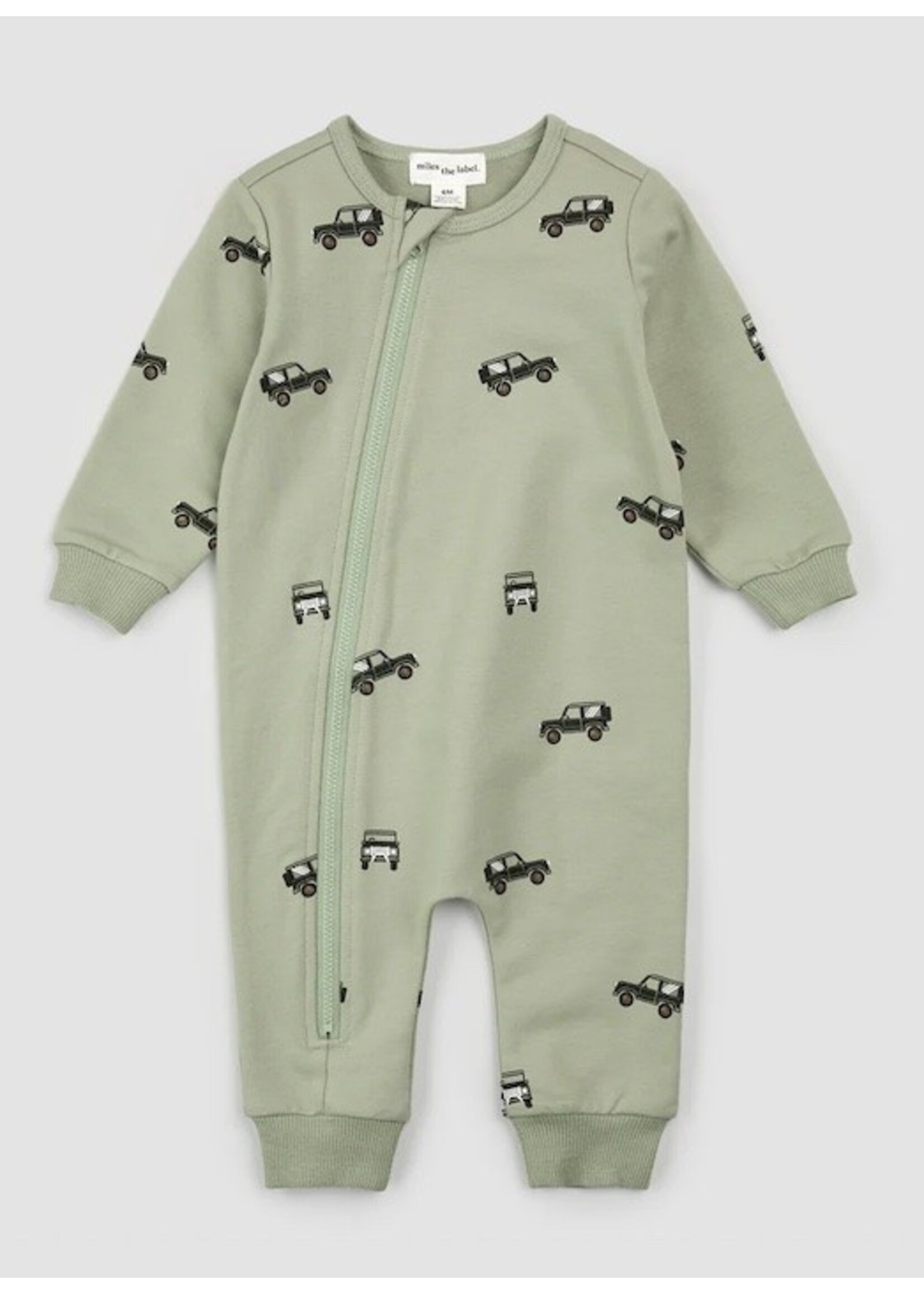 Miles the Label Miles the Label, Off Roading Print Playsuit || Green Dusty