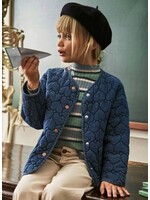 Mayoral Mayoral, Girl Heart Printed Denim Jacket || Medium Blue