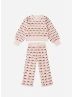 Rylee + Cru Rylee + Cru, Jacquard Knit Set || Ruby Hearts