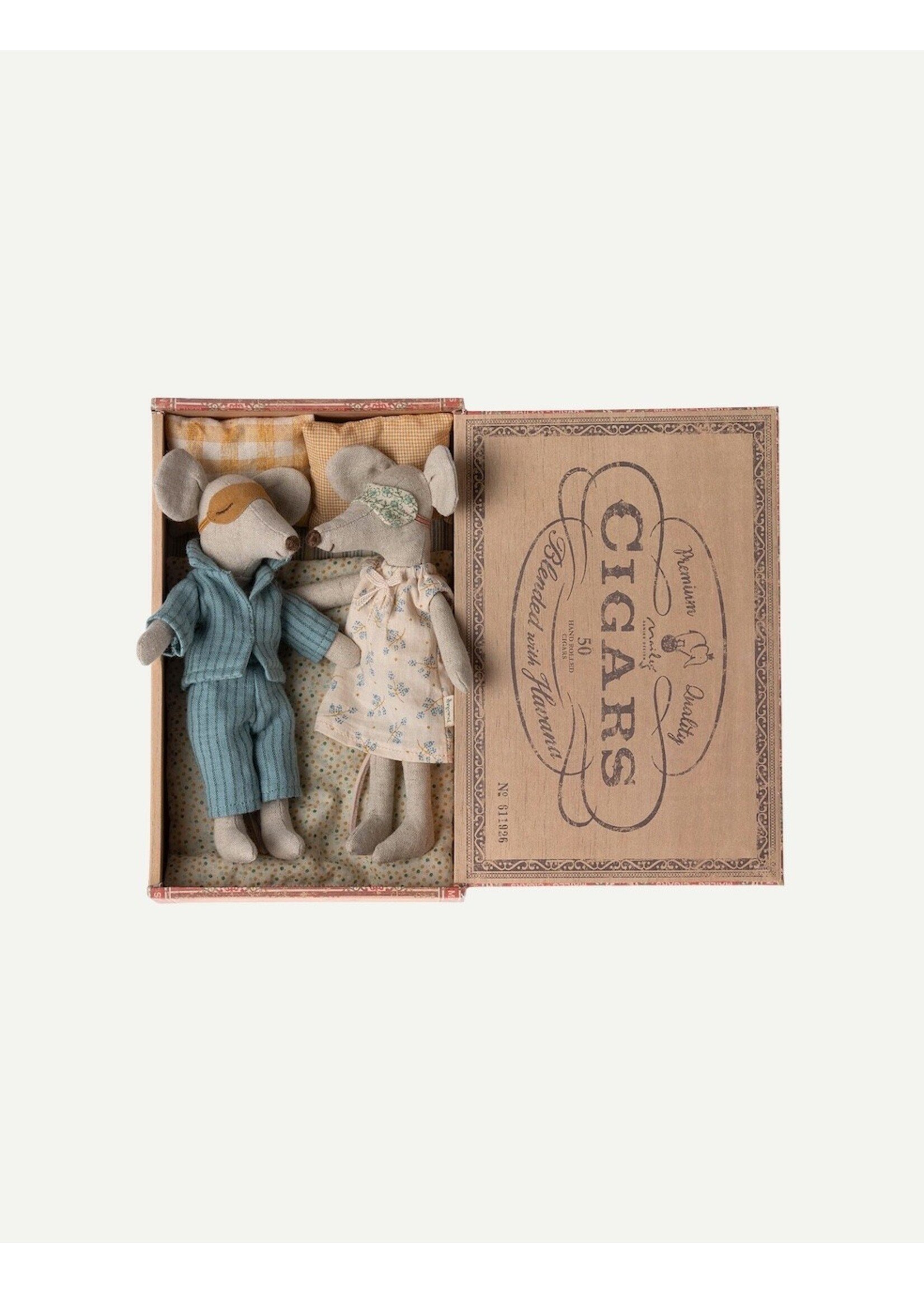 Maileg Maileg, Mum & Dad Mice in Cigar Box
