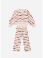 Rylee + Cru Rylee + Cru, Jacquard Knit Set || Ruby Hearts
