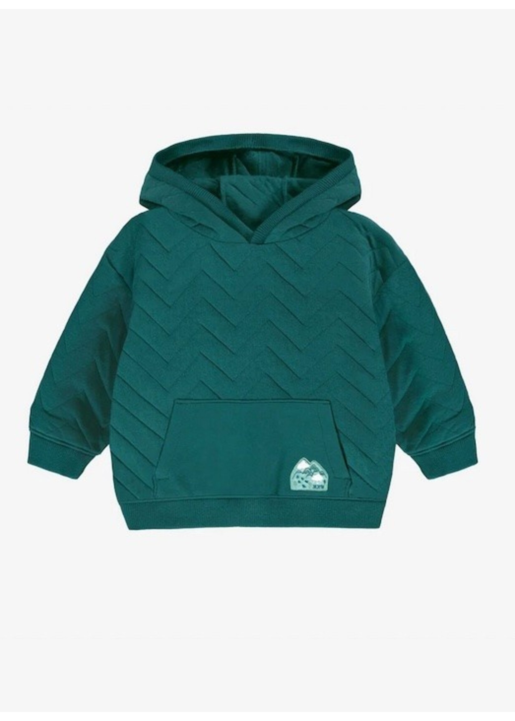 Souris Mini Souris Mini, Quilted Jersey Hoodie || Teal