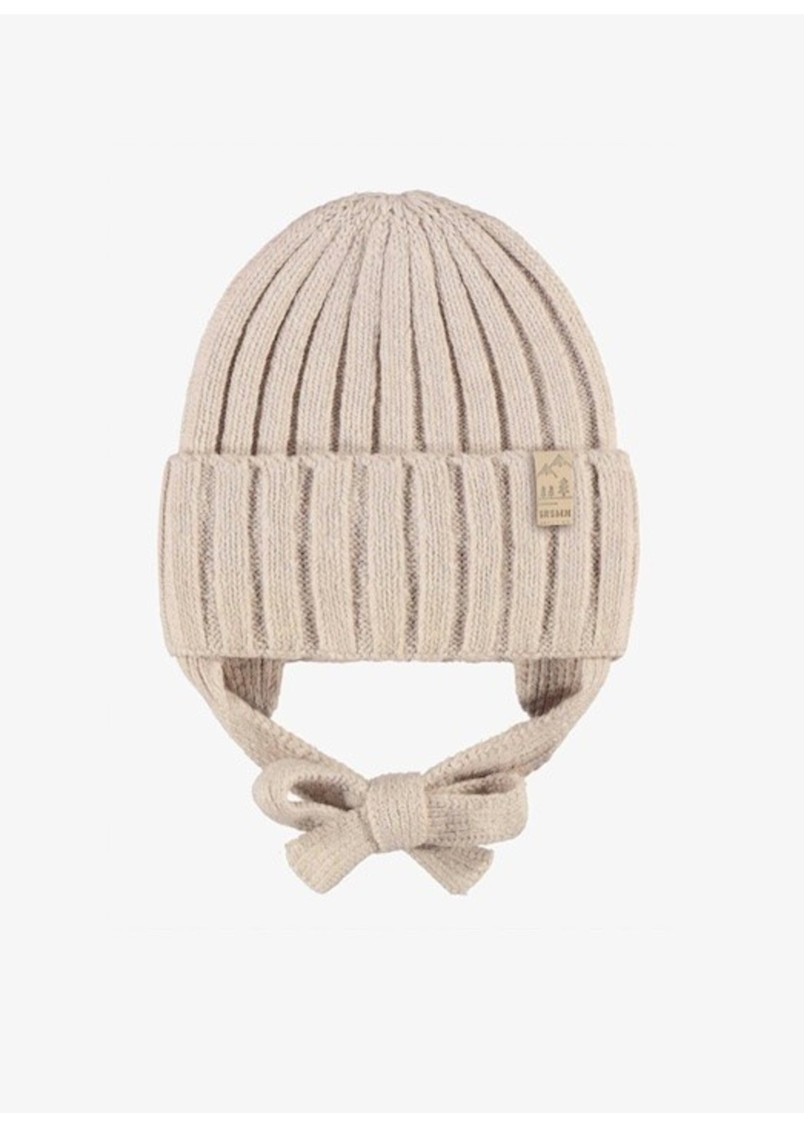 Souris Mini Souris Mini, Ribbed Knit Beanie || Cream