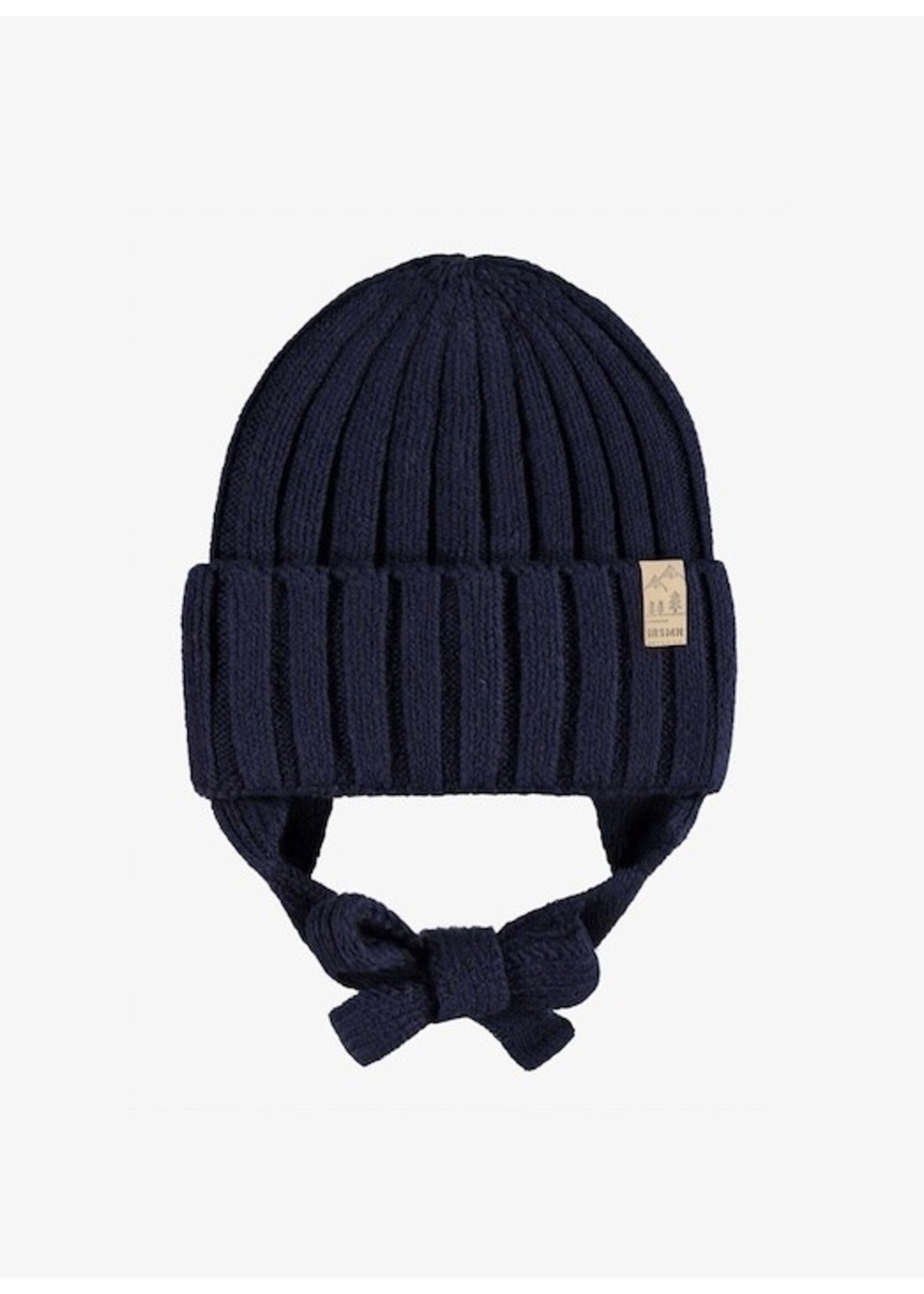 Souris Mini Souris Mini, Ribbed Knit Beanie || Navy