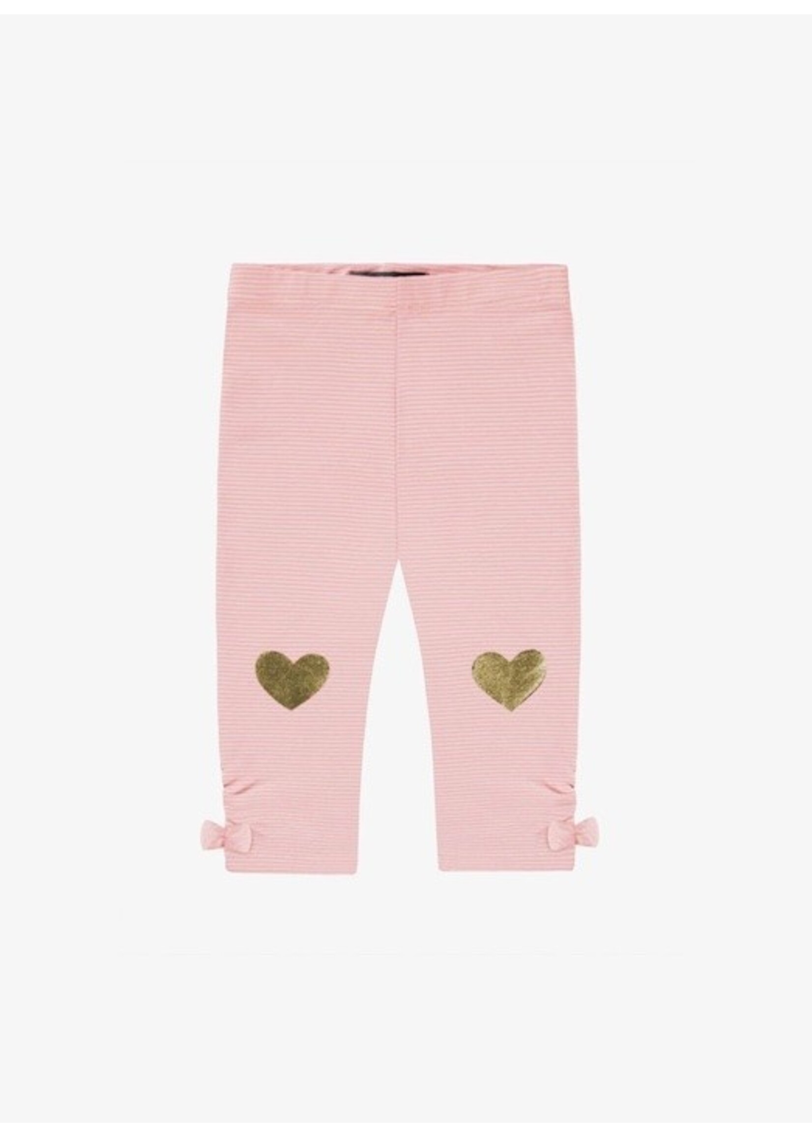 Souris Mini Souris Mini, Gold Heart Leggings || Pink
