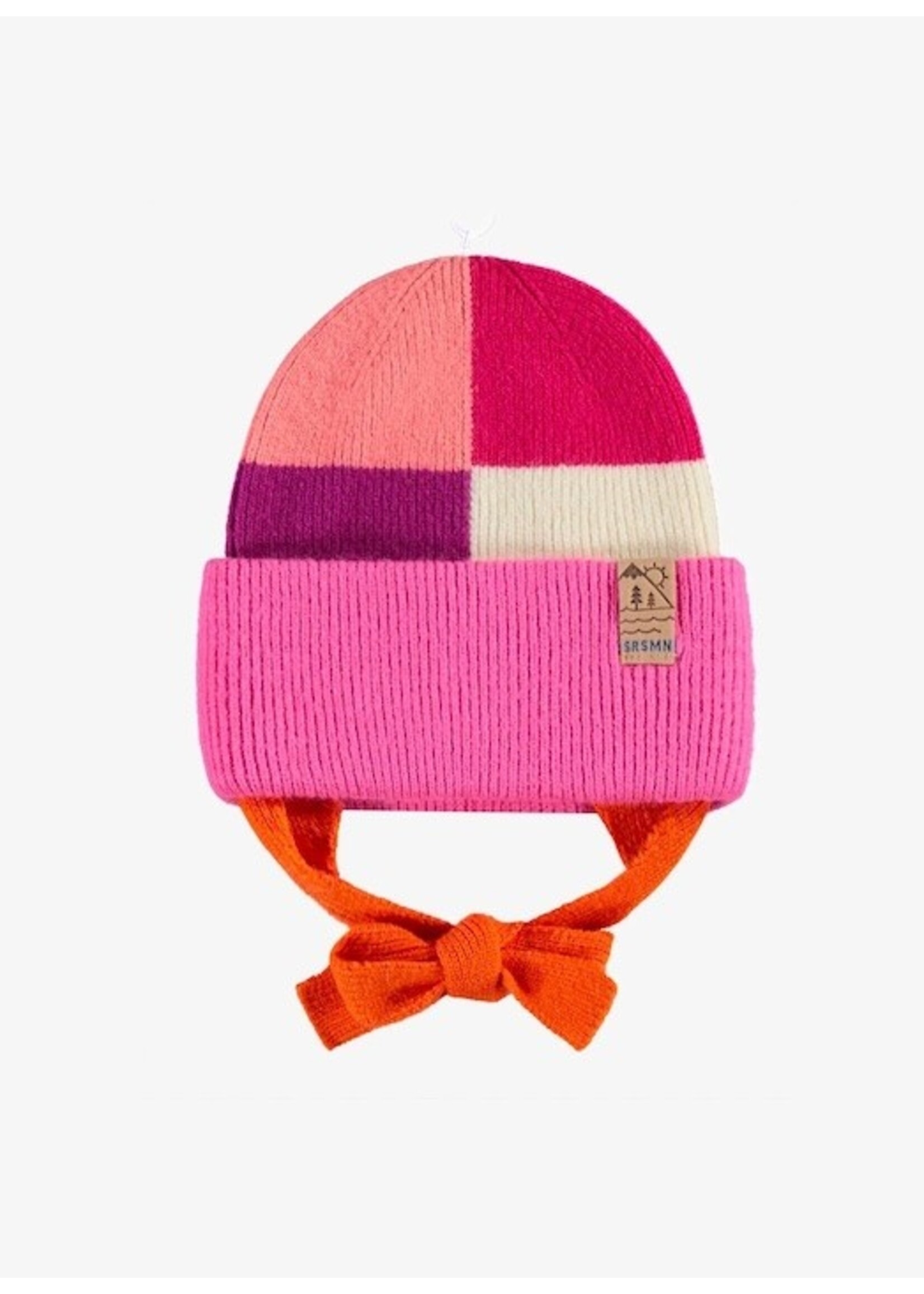 Souris Mini Souris Mini, Knit Beanie || Pink Multicoloured