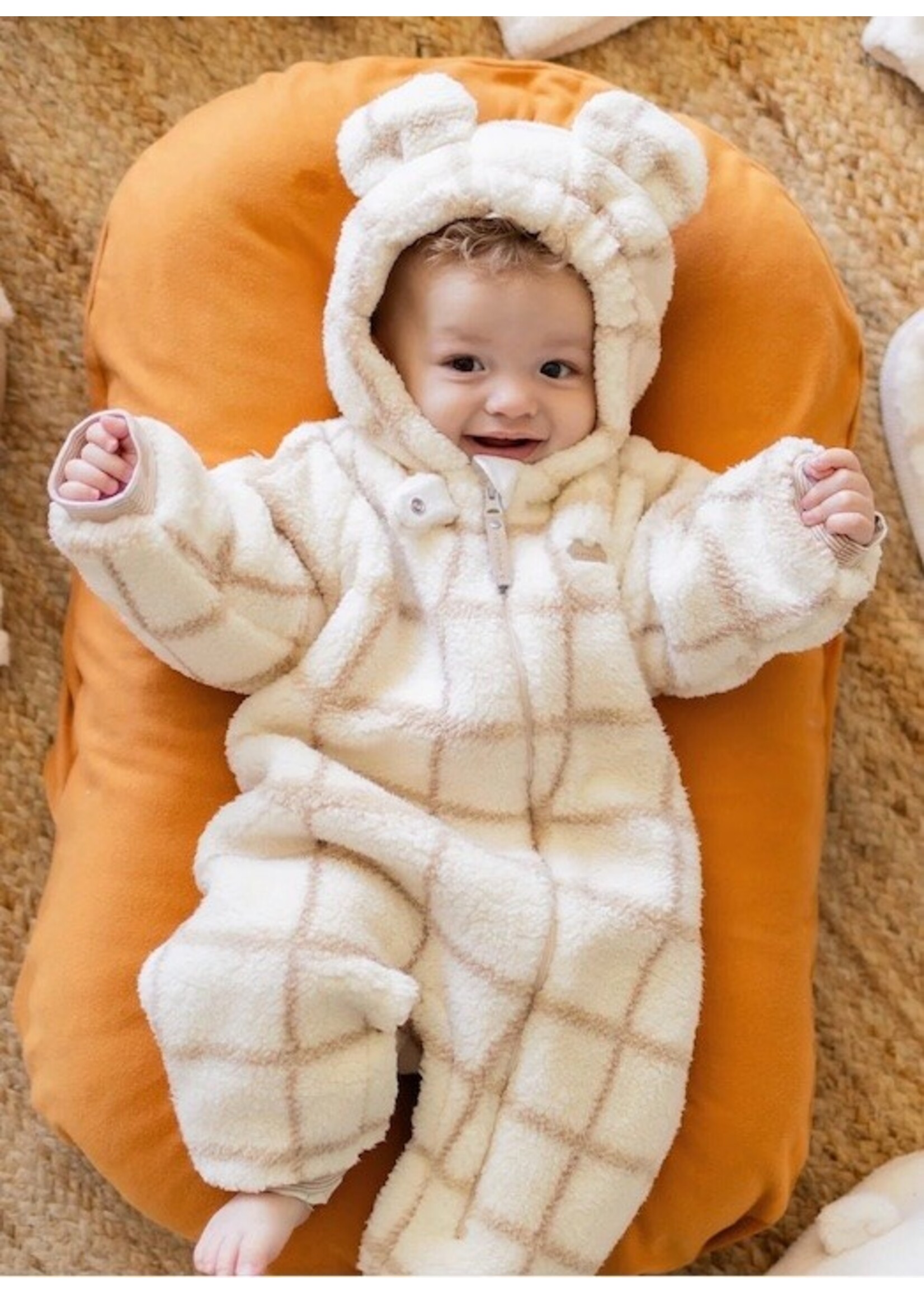Souris Mini Souris Mini, Sherpa One Piece Suit || Cream