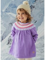 Souris Mini Souris Mini, Patterns Knit Dress || Purple