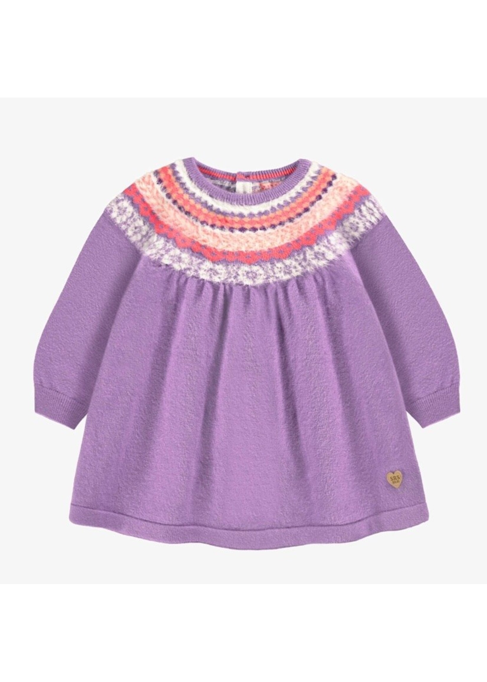 Souris Mini Souris Mini, Patterns Knit Dress || Purple