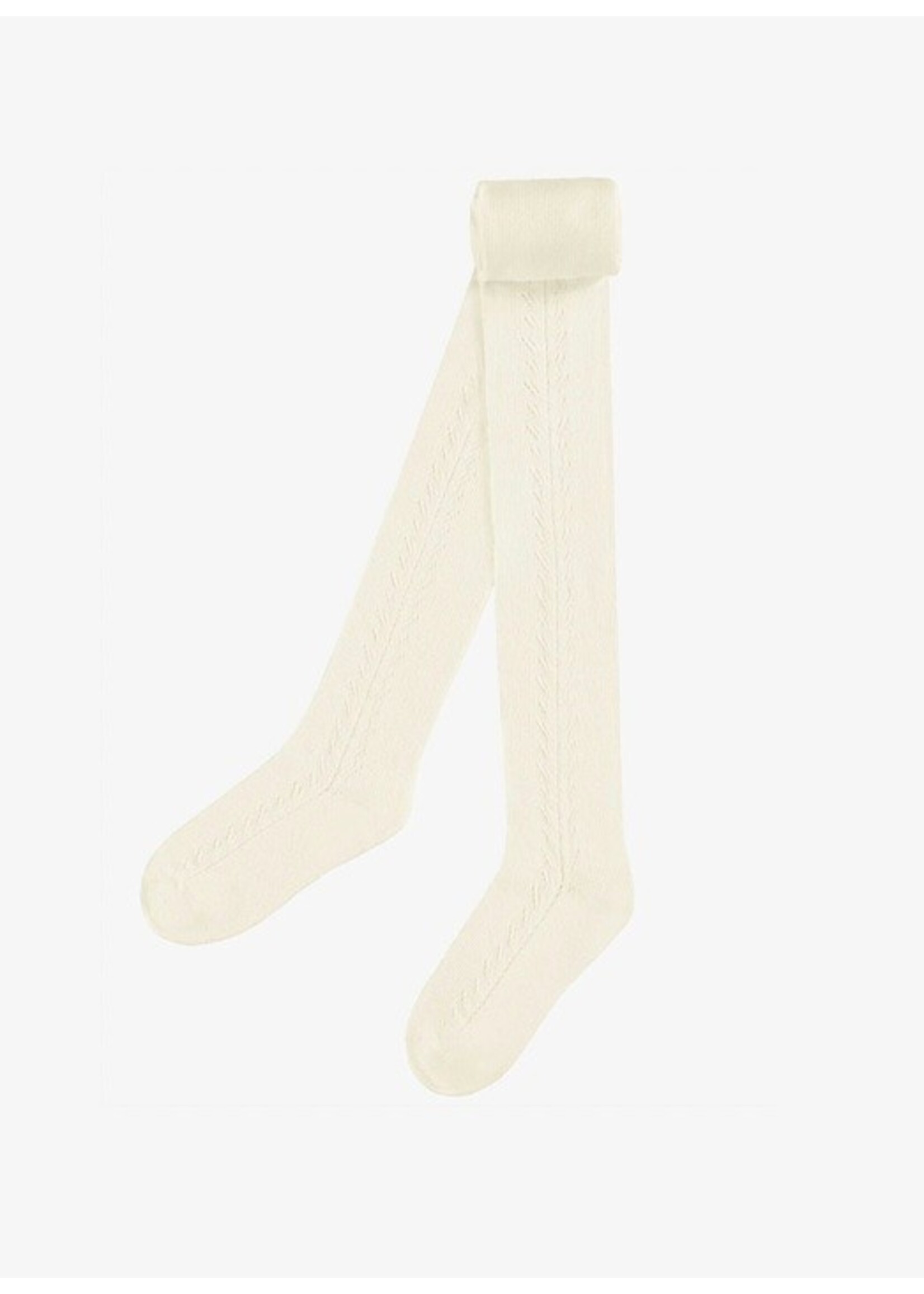 Souris Mini Souris Mini, Pontelle Patterned Tights || Cream